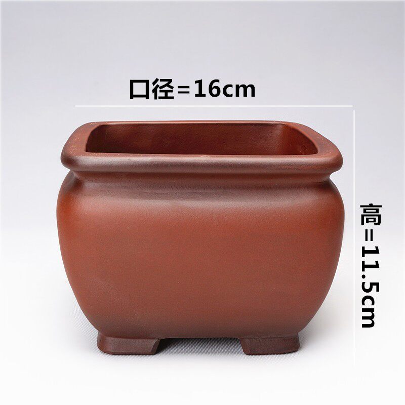 宜兴精品紫砂花盆陶瓷仿古四方榕树紫檀小盆景盆室内简约创意包邮
