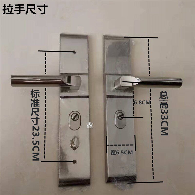 防盗门锁把锌合金把手大门拉手机械锁通用型家用室外门豪华锁具