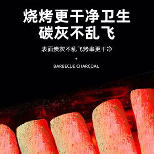 木炭烧烤碳无烟家用果木炭户外速燃机制竹炭室内炭块烤火取暖专用