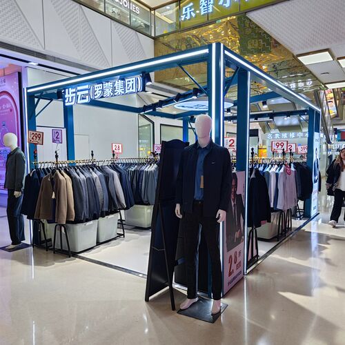 快闪店展架商场多经展位服装中岛框架铝合金发光桁架特卖中庭货架