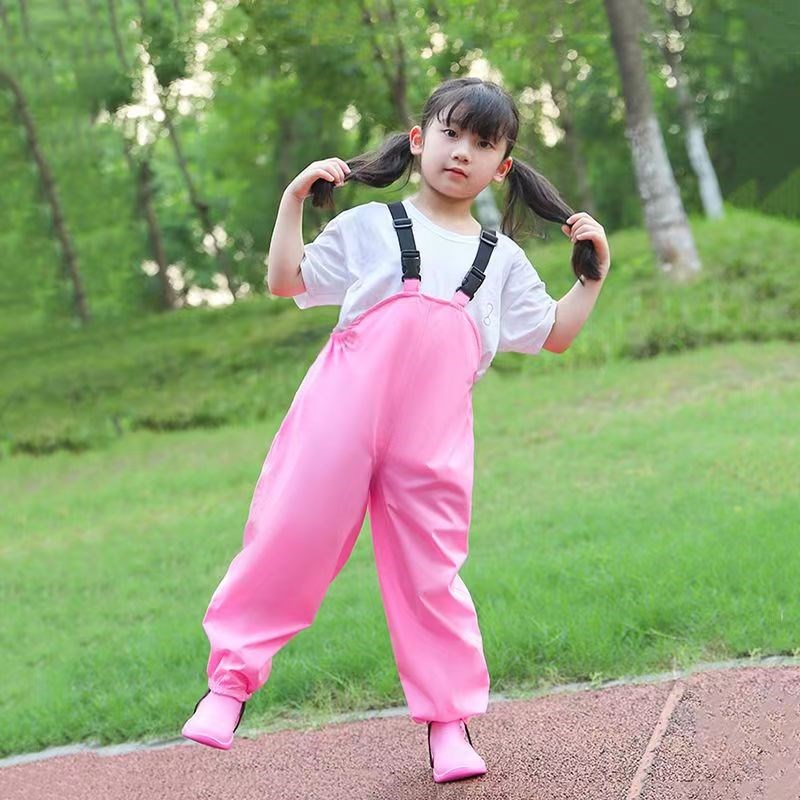 儿童雨衣背带雨裤连体分体防水全身男女童幼儿园套装安吉游戏服图片