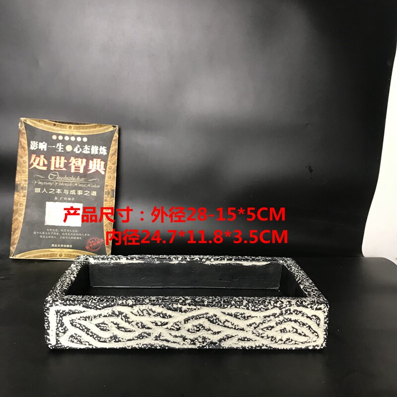 新款中国风禅意花盆文竹苔盆景盆仿古汉砖古典菖蒲花盆