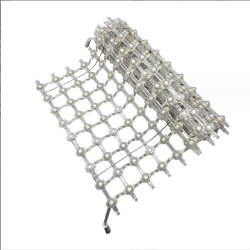 LED 透明网格屏室内外像素软屏玻璃幕墙防水柔性卷帘动画点光源