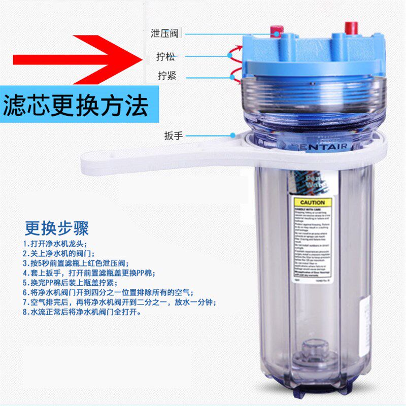 滨特尔爱惠浦净水器PP棉滤芯10寸过滤器前置5UM/1UM折纸芯0.45UM