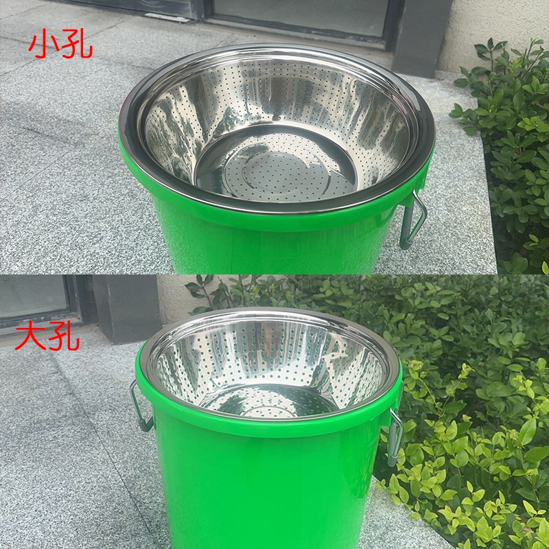 不锈钢漏盆干湿分离泔水桶厨余垃圾厨房沥水桶过滤餐厨潲水桶