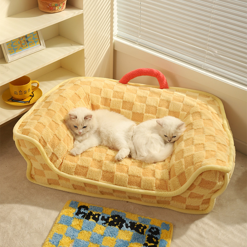 猫窝冬季保暖宠物床可拆洗猫咪垫子冬天宠物用品睡觉用猫沙发猫床