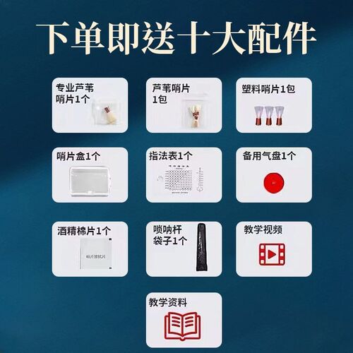 乌木六孔降B调唢呐 初学者专业演奏唢呐 聆音鹤乌木民族乐器