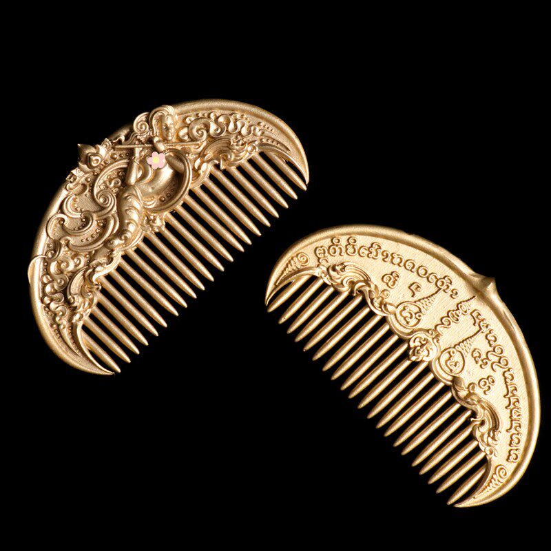 泰国佛牌 az纳塔 悦魅梳子 铜制合金 小头梳 特色手工艺饰品