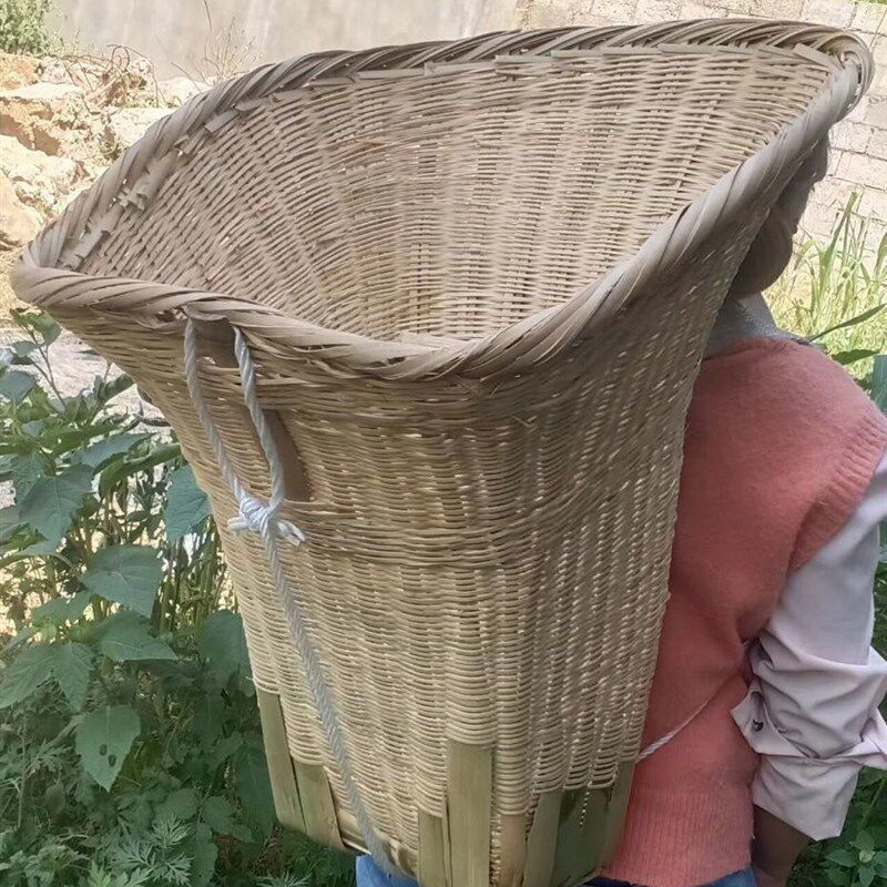 贵州竹子编织背箩背篓农村农用背篼建筑工地沙石背筐背萝竹编制品