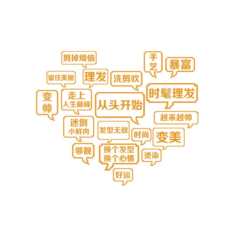 网红理髲店墙面装饰品高级感摆件布置挂画美发廊海报背景形象贴纸