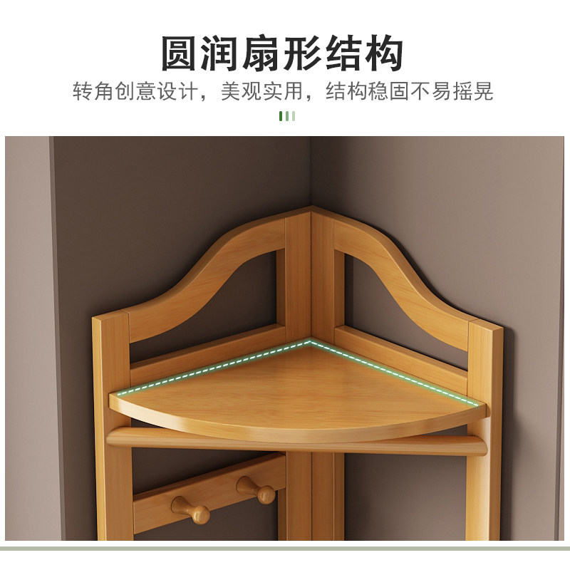 转角衣帽架落地室内挂衣架经济型简易衣柜小型衣服置物架靠墙架子