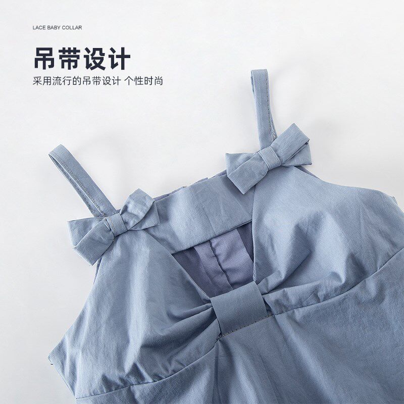 木本尚宝宝裙子吊带裙2023新款女童连衣裙洋气早秋儿童童装秋装