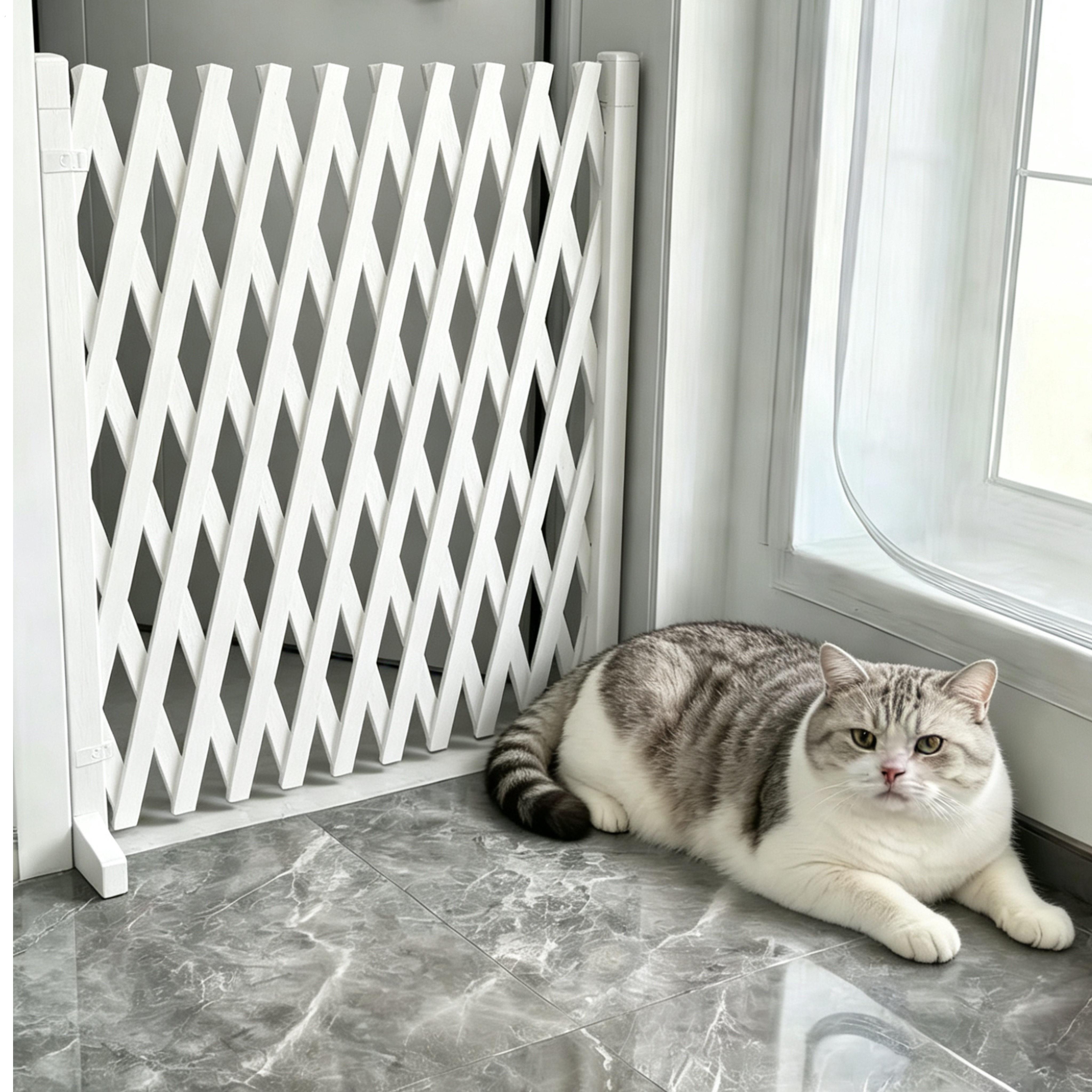 宠物围栏防猫门栏狗狗栅栏隔离阻拦猫咪栏杆挡板室内阳台护栏笼子图片