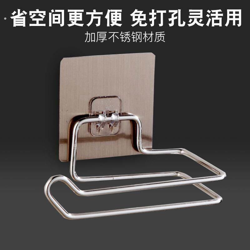免打孔卫生纸架卷筒卫生纸架不锈钢勾纸巾架卫生纸架厕所置物架壁