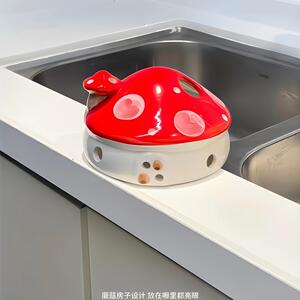 【我家的可爱怪东西】创意蘑菇屋陶瓷蚊香架防燃易清理桌面香薰炉