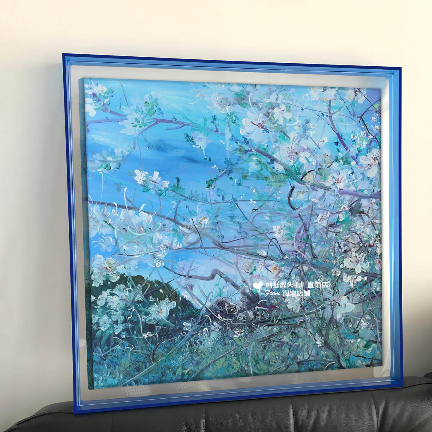 亚克力装裱油画框内框画布亚麻带框油画画框油画布丙烯雨露麻