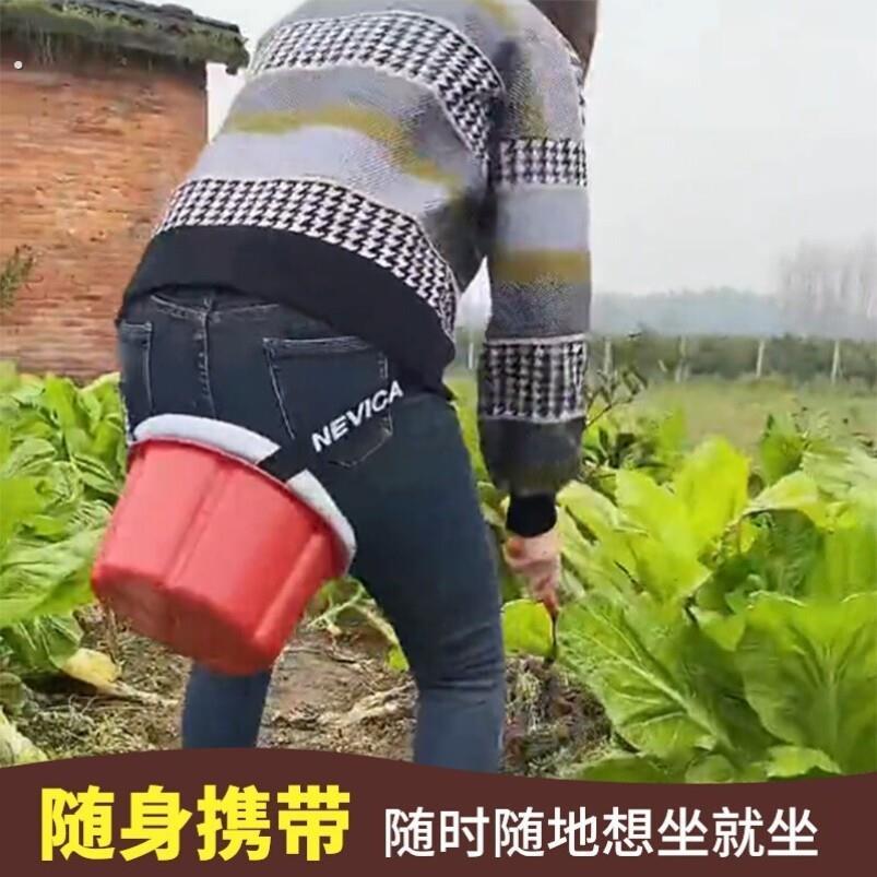 穿戴式凳子懒人凳大棚农活懒汉随身绑腿下地干活挖蒜网红钢化屁股