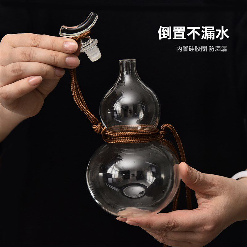 网红悟空葫芦水壶创意家用玻璃水壶密封冷萃壶泡茶瓶子花茶玻璃瓶