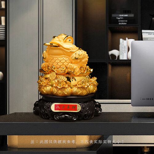 八方来财招财金蟾摆件办公室前台收银台蟾蜍装饰店铺开业乔迁礼品