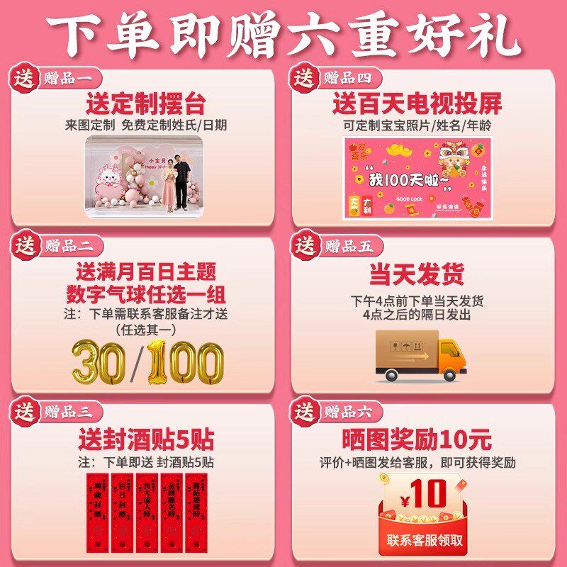 婴儿30天满月布置龙宝宝百日宴仪式氛围感家里场景装饰背景墙KT板