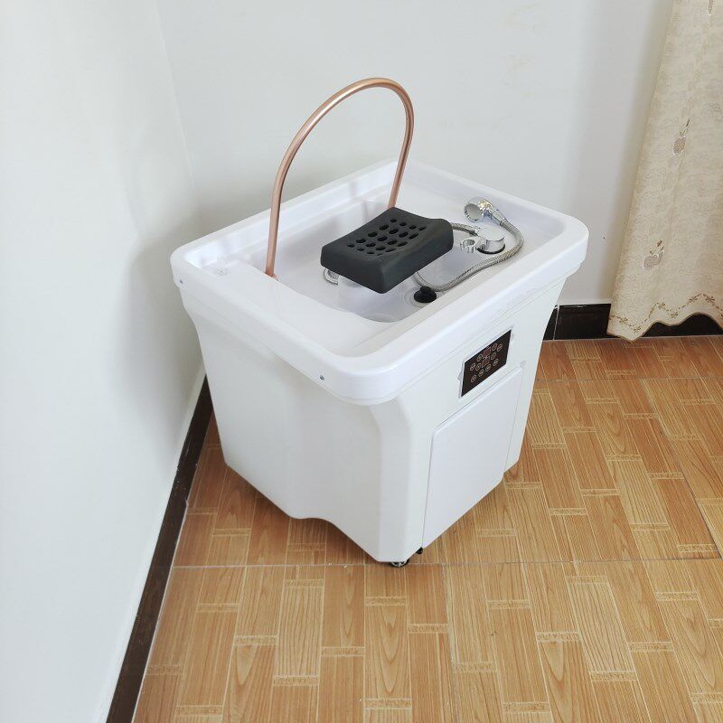 美容院专用洗头床 免接上下水 移动储水洗头盆带废水箱水循环熏蒸