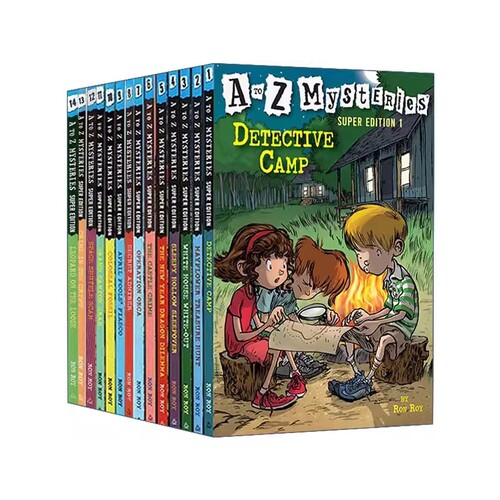 英文原版 A to Z Mysteries Super Edition 神秘事件特别版 数字版外传 14册 小学初级章节书 神秘案件 儿童侦探推理小说