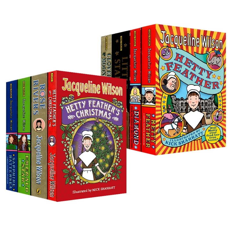 麻辣女生基地 小羽毛海蒂 8册 Jacqueline Wilson Hetty Feather Series Collection  英文原版课外小说 插画Nick Sharratt