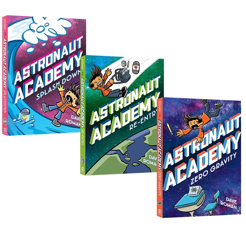 英文原版 Astronaut Academy 宇航员学院 3册合售 青少年科幻漫画绘本 儿童英文课外读物