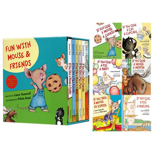 要是你给老鼠吃饼干 精装 6册礼盒装 英文原版 If You Give a Mouse a Cookie/Pig a Party If You Take a Mouse to School