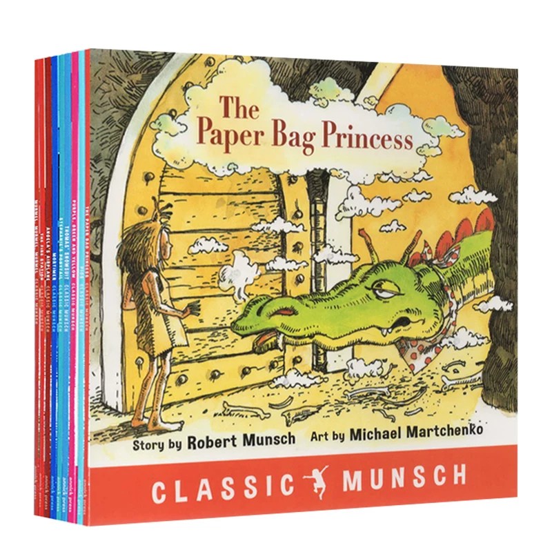 英文原版绘本 Robert Munsch 蒙施爷爷讲故事9册合售 The Paper Bag Princess 纸袋公主 性别平等教育
