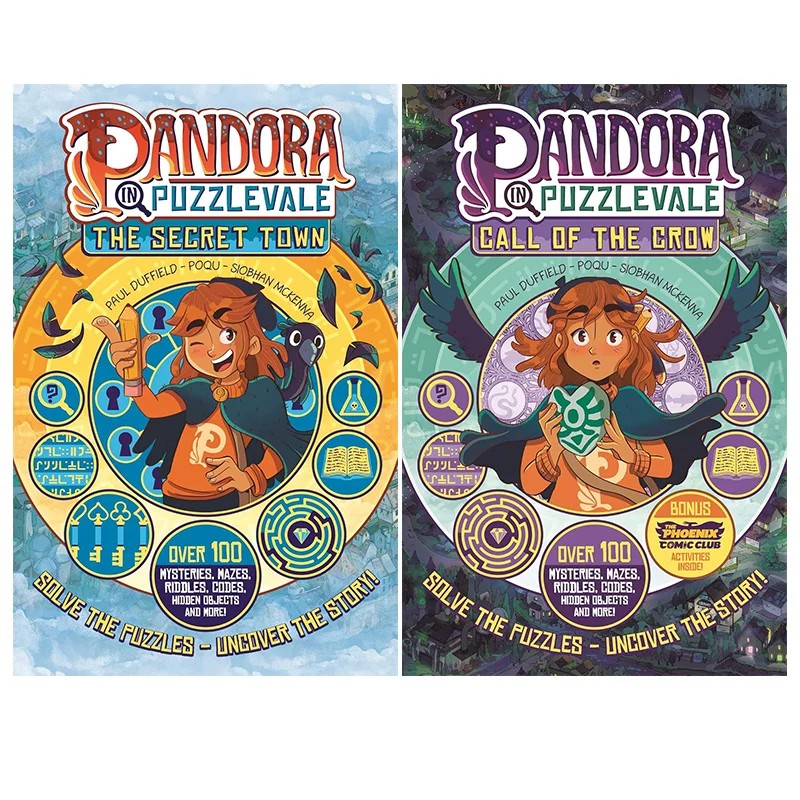 预售 英文原版 Pandora in Puzzlevale 潘多拉的谜境山谷系列2册 全彩漫画图画书 中小学英语课外阅读