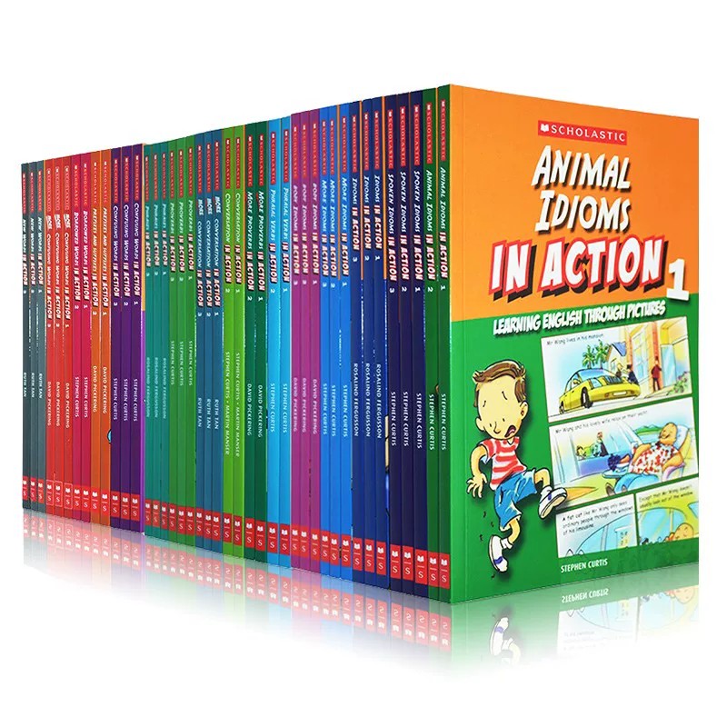 学乐 Scholastic In Action Words/Idioms/Phrases 英文原版图解英语口语对话漫画 画里画外轻松学英语