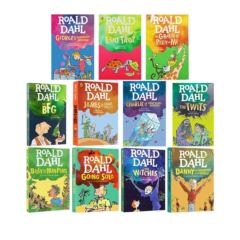 Roald Dahl 罗尔德达尔小说 11册 Roald Dahl 女巫好心眼儿圆梦巨人了 Witches/The BFG 英文原版小说