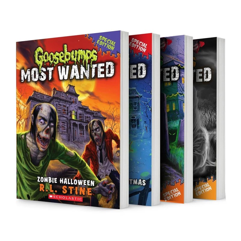预售 英文原版 鸡皮疙瘩头号通缉特别版 4册 Goosebumps Most Wanted Special Edition 儿童恐怖冒险章节书 R.L. Stine