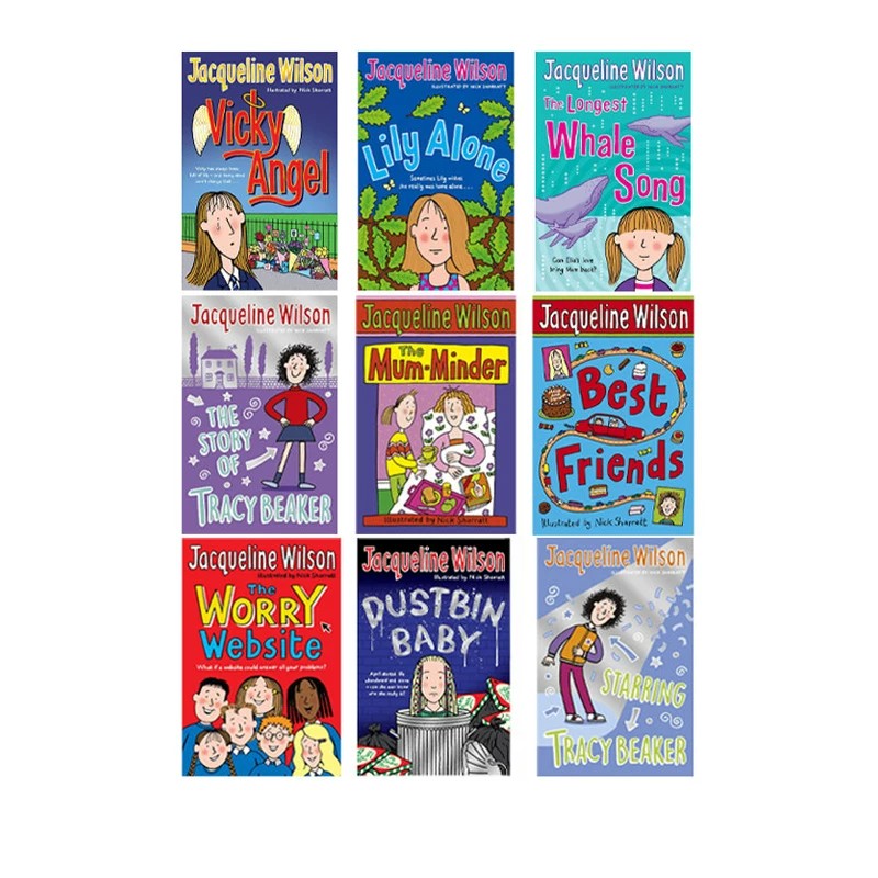 麻辣女生基地 英文原版 Jacqueline Wilson 9册合售 英国儿童文学女王作品 大明星崔西 我们班的心事 中小学英语课外阅读小说