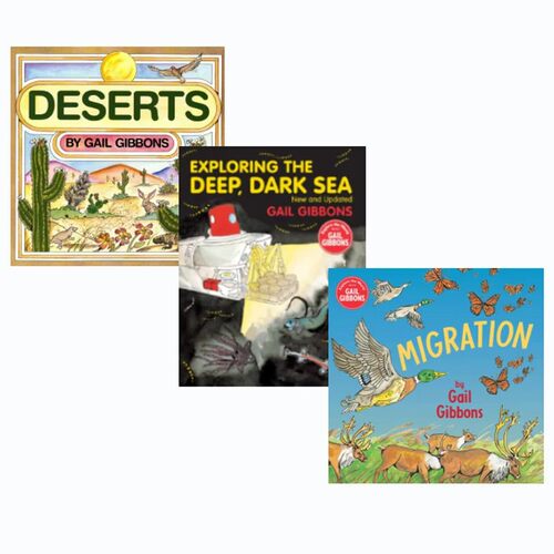 预售 英文原版 Gail Gibbons 盖尔吉本斯少儿百科 生态环境 3册 Deserts/Coral Reefs/Coral Reefs/Migration 儿童科普知识绘本