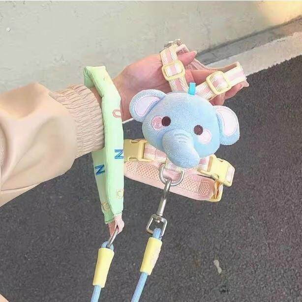 宠物牵引绳小型犬猫咪狗狗可调节背心式遛狗带子防挣脱外出专用