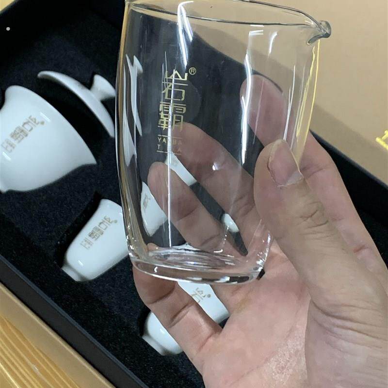 岩霸白瓷功夫茶具 10 头标准 8 克岩茶专用茶具套装德化白瓷高档