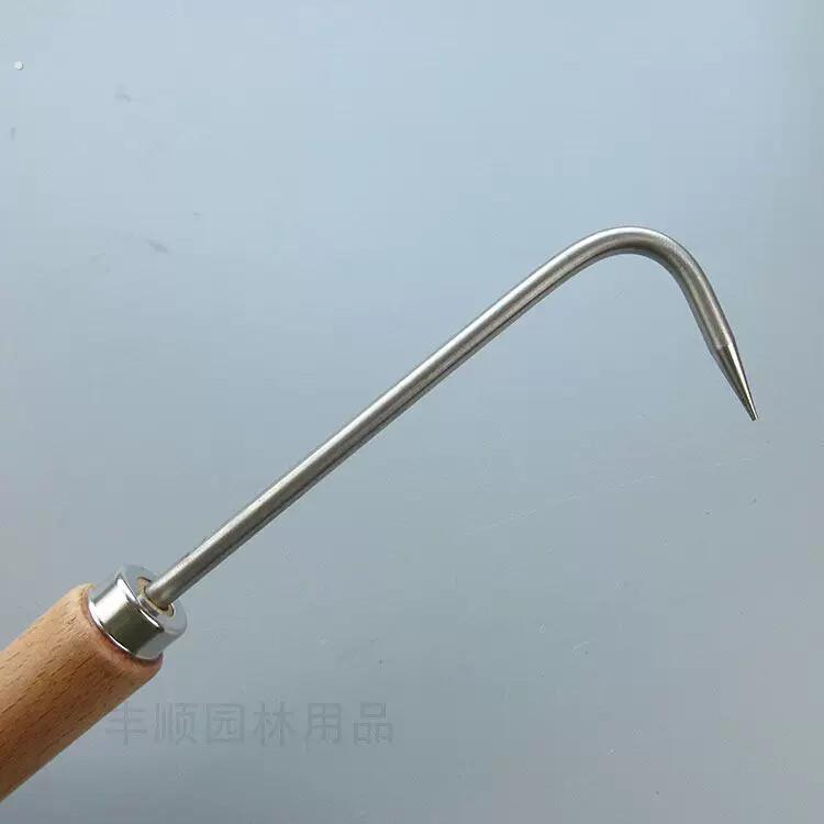 不锈钢单爪根钩 松土工具 根勾 园艺工具 盆栽换盆盆景养护用品