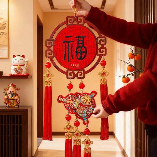 葫芦福字挂件2026马年新款过年春节客厅背景墙大门挂饰新年装饰品