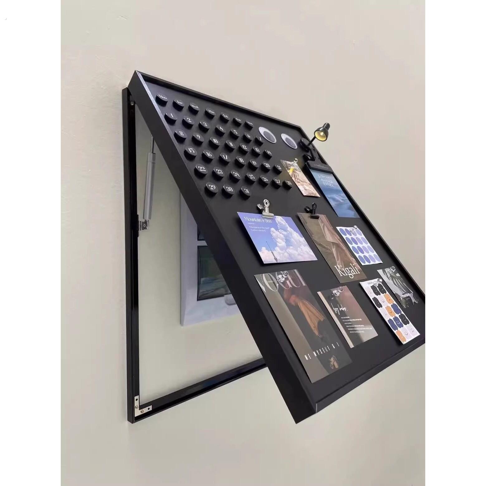 磁吸黑板电表箱免打孔装饰画挂墙摆件新款展示板配弱电箱遮丑神器