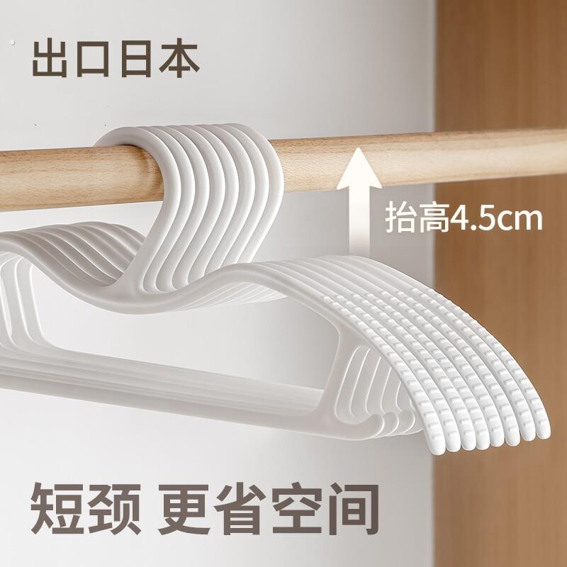 短颈衣架缩脖子省空间可旋转家用挂衣柜无痕防肩角滑矮晾大衣服撑