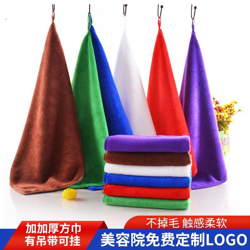 红色可挂式不掉毛吸水抹布厨房专用加厚超细纤维纳米毛巾擦车巾