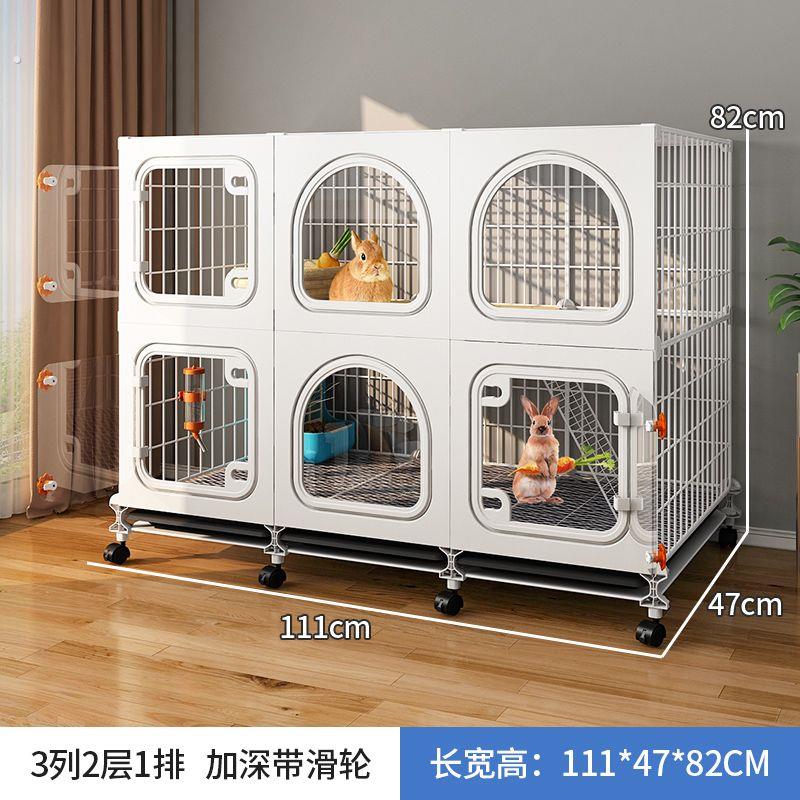 兔子笼子二层平台家用大号豪华别墅室内专用双层加粗加固加密兔窝