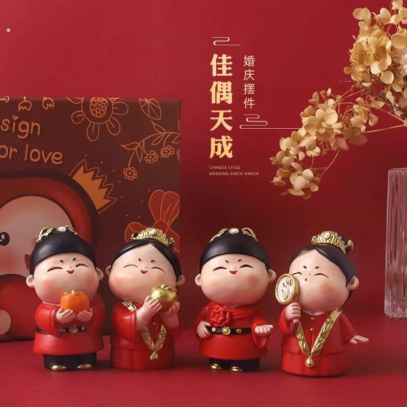 结婚送新人新婚礼物送新娘佳偶天成摆件一对朋友情侣闺蜜订婚布置