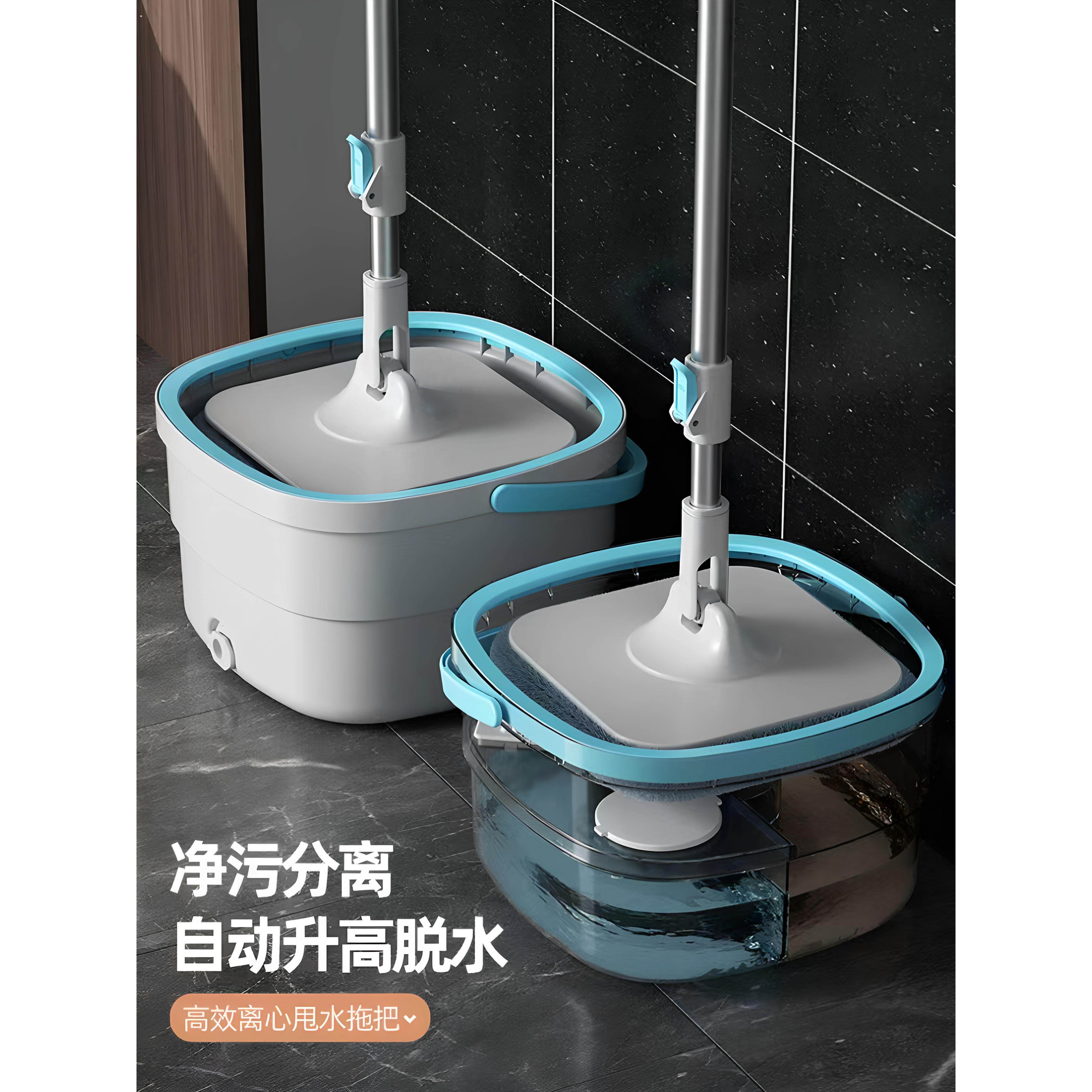 拖把家用一拖净干湿两用旋转拖把脱水桶厚污水分离免手洗拖地神器