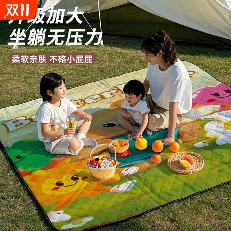 新款加厚超声波野餐垫防潮垫露营垫公园草坪帐篷坐垫防水户外地垫