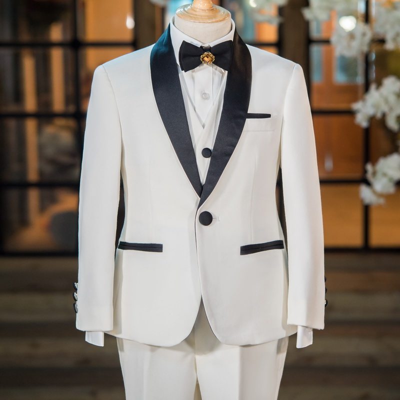 儿童西装套装2021新款男童走秀主持人花童礼服中大童钢琴演出服