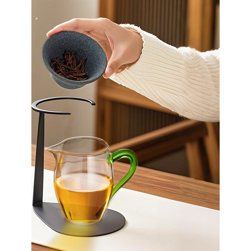 矿石无孔茶漏一体公道杯咖啡过滤器漏斗茶具配件陶瓷茶滤泡茶专用