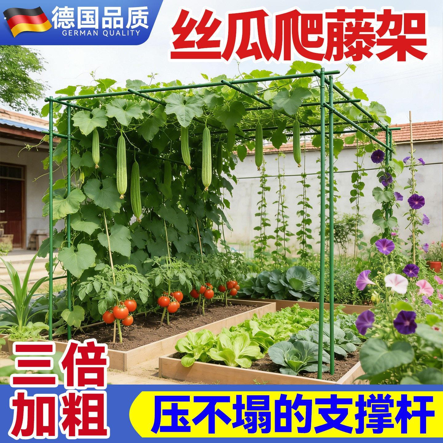 丝瓜爬藤架葡萄架子庭院户外黄瓜架杆百香果搭棚子支架植物支撑杆